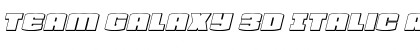 Team Galaxy 3D Italic Regular Font