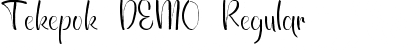 Download Tekepok DEMO Font Download Tekepok DEMO Font