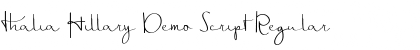 Download Thalia Hillary Demo Script Font Download Thalia Hillary Demo Script Font