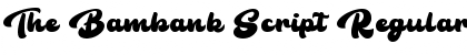 Download The Bambank Script Font Download The Bambank Script Font