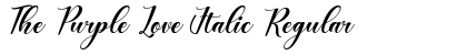 The Purple Love Italic Regular Font