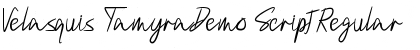 Download Velasquis TamyraDemo Script Font Download Velasquis TamyraDemo Script Font