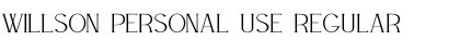 Download WILLSON Personal Use Font Download WILLSON Personal Use Font