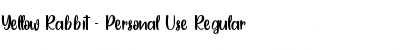 Download Yellow Rabbit - Personal Use Font Download Yellow Rabbit - Personal Use Font