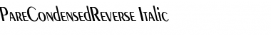 Download PareCondensedReverse Font Download PareCondensedReverse Font