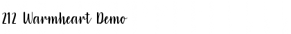 Download 212 Warmheart Demo Font Download 212 Warmheart Demo Font
