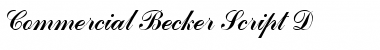 Download Commercial Becker Script D Font Download Commercial Becker Script D Font