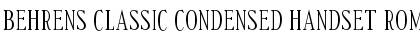 Download Behrens Classic Condensed Handset Roman Font Download Behrens Classic Condensed Handset Roman Font
