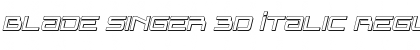 Download Blade Singer 3D Italic Font Download Blade Singer 3D Italic Font