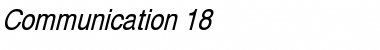 Download Communication 18 Font Download Communication 18 Font