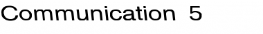 Download Communication 5 Font Download Communication 5 Font