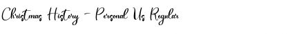 Download Christmas History - Personal Us Font Download Christmas History - Personal Us Font