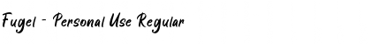 Download Fugel - Personal Use Font Download Fugel - Personal Use Font