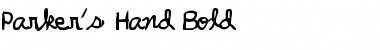 Download Parker's Hand Bold Font Download Parker's Hand Bold Font
