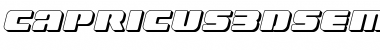 Download Capricus 3D Semi-Straight Font Download Capricus 3D Semi-Straight Font