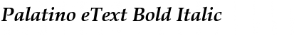 Palatino eText Bold Italic Font