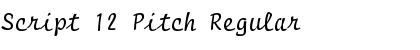 Download Script 12 Pitch Font Download Script 12 Pitch Font
