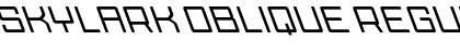 Download Skylark Oblique Font Download Skylark Oblique Font