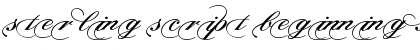 Download Sterling Script Beginnings Font Download Sterling Script Beginnings Font