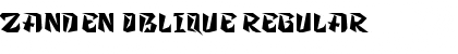 Zanden Oblique Regular Font