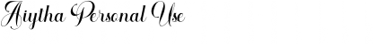 Download Aiytha Personal Use Font Download Aiytha Personal Use Font