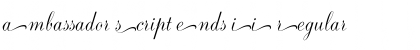 Download Ambassador Script Ends II Font Download Ambassador Script Ends II Font