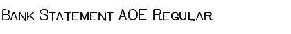Download Bank Statement AOE Font Download Bank Statement AOE Font