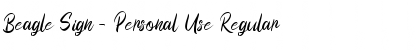Download Beagle Sign - Personal Use Font Download Beagle Sign - Personal Use Font