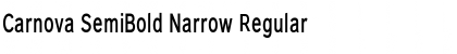 Carnova SemiBold Narrow Font