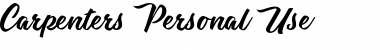 Download Carpenters Personal Use Font Download Carpenters Personal Use Font