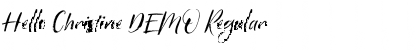 Download Hello Christine DEMO Font Download Hello Christine DEMO Font