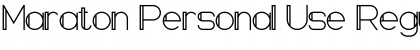 Download Maraton Personal Use Font Download Maraton Personal Use Font