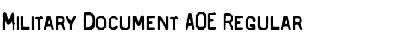 Military Document AOE Regular Font