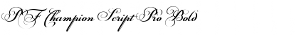 Download PF Champion Script Pro Font Download PF Champion Script Pro Font