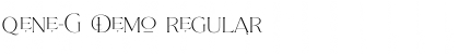 Download Qene-G Demo Font Download Qene-G Demo Font
