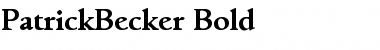 Download PatrickBecker Font Download PatrickBecker Font