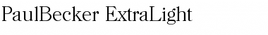 Download PaulBecker-ExtraLight Font Download PaulBecker-ExtraLight Font