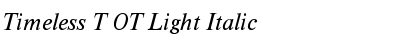 Timeless T OT Light Italic Font