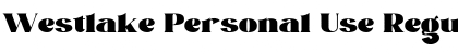 Download Westlake Personal Use Font Download Westlake Personal Use Font