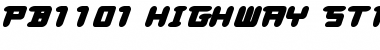 Download PB1101 HIGHWAY STAR Font Download PB1101 HIGHWAY STAR Font
