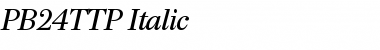 Download PB24TTP-Italic Font Download PB24TTP-Italic Font