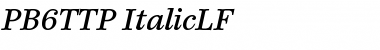 Download PB6TTP-ItalicLF Font Download PB6TTP-ItalicLF Font