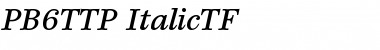 Download PB6TTP-ItalicTF Font Download PB6TTP-ItalicTF Font