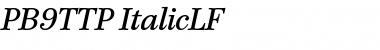 Download PB9TTP-ItalicLF Font Download PB9TTP-ItalicLF Font