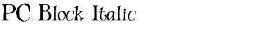 Download PC Block Italic Font Download PC Block Italic Font