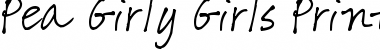 Download Pea Girly Girls Print Font Download Pea Girly Girls Print Font