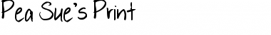 Download Pea Sue's Print Font Download Pea Sue's Print Font
