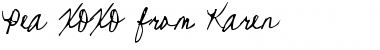 Download Pea XOXO from Karen Font Download Pea XOXO from Karen Font