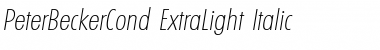 Download PeterBeckerCond-ExtraLight Font Download PeterBeckerCond-ExtraLight Font
