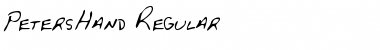 Download PetersHand Font Download PetersHand Font